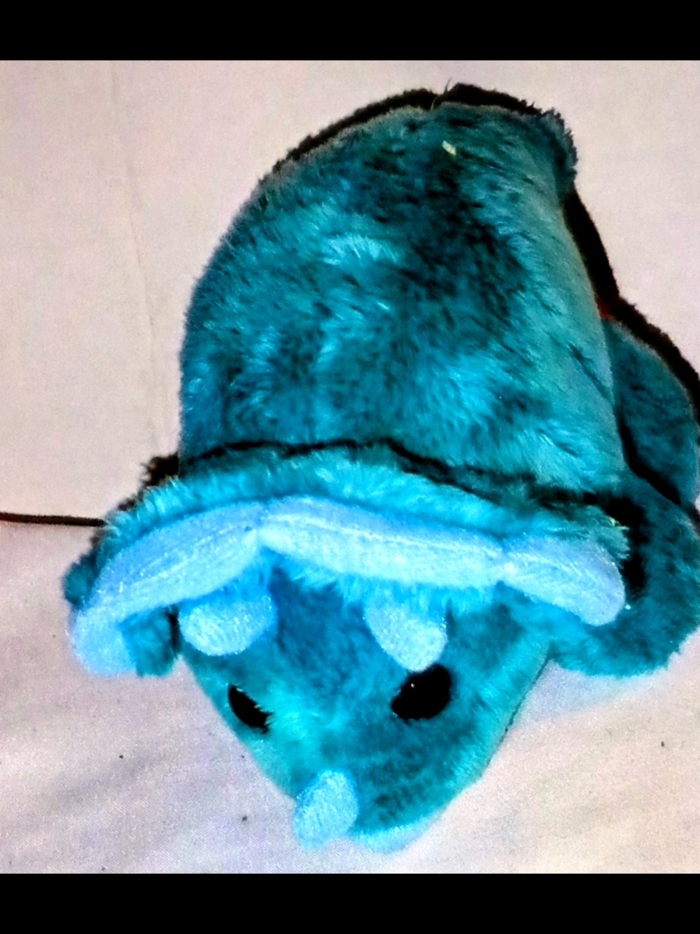 Teal Plush Triceratops Stuffed Toy